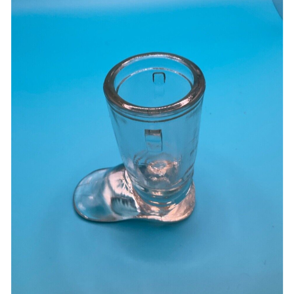 Vintage‎ Cowboy Glass Toothpick Holder/Shot Glass - 3"x2.5" Retro